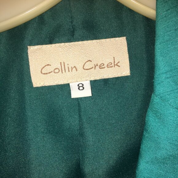 Collin Creek 2 PC Pant Suit Emerald Green Size 8 - Picture 3 of 16